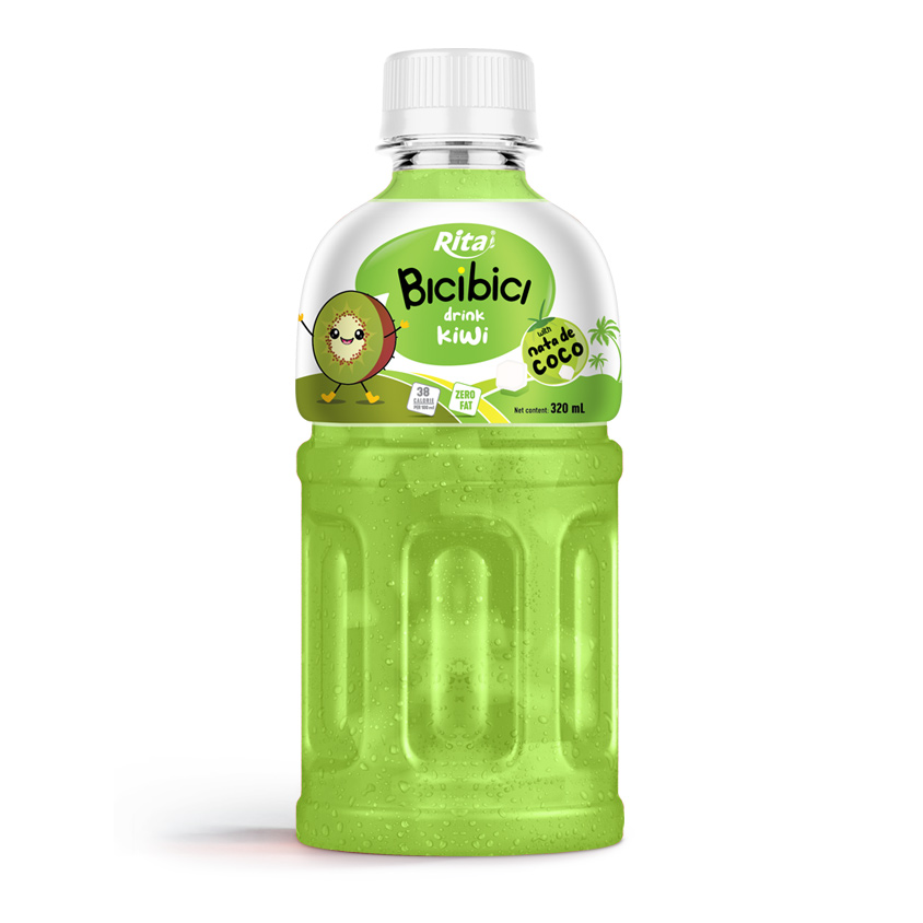Bici Bici Drink with Nata de Coco Kiwi Flavor 320ml Bottle